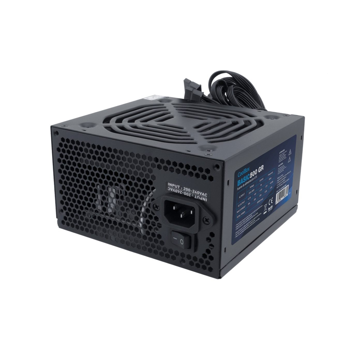 FALCOO500BGR  COOLBOX FUENTE DE ALIMENTACION ATX BASIC 500GR 500W
