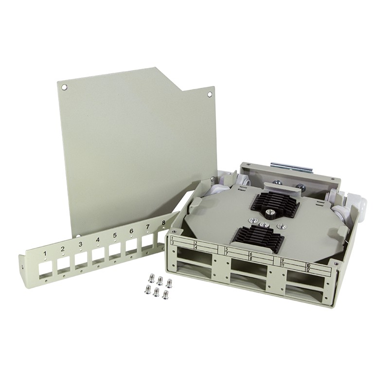 FB5000  Caja de empalme de carril DIN para acopladores 6x SC-D/LC-Q or 8x LC-D/SC-S Logilink