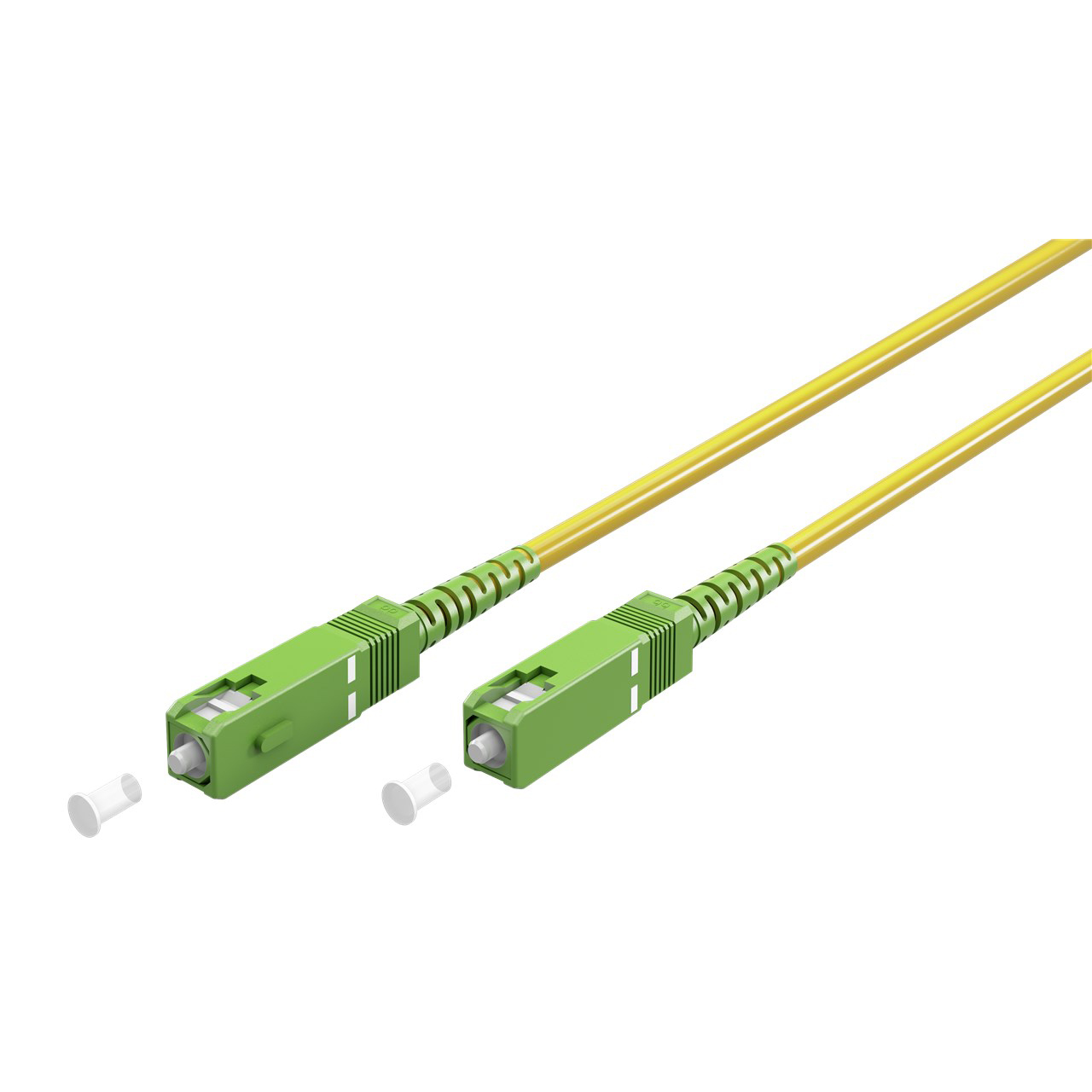 FPSSC15  Cable de Fibra &Oacute;ptica para Router 15m -&Oslash;2 mm Amarillo Latiguillo Monomodo FTTH - 9/125 OS2 - SC/APC-SC/APC Simplex - Compatible