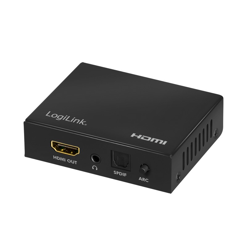 HD0055  Extractor de audio HDMI, 2 canales/5.1 canales, SPDIF, 3,5 mm, 4K/60 Hz, HDR, CEC, ARC Logilink