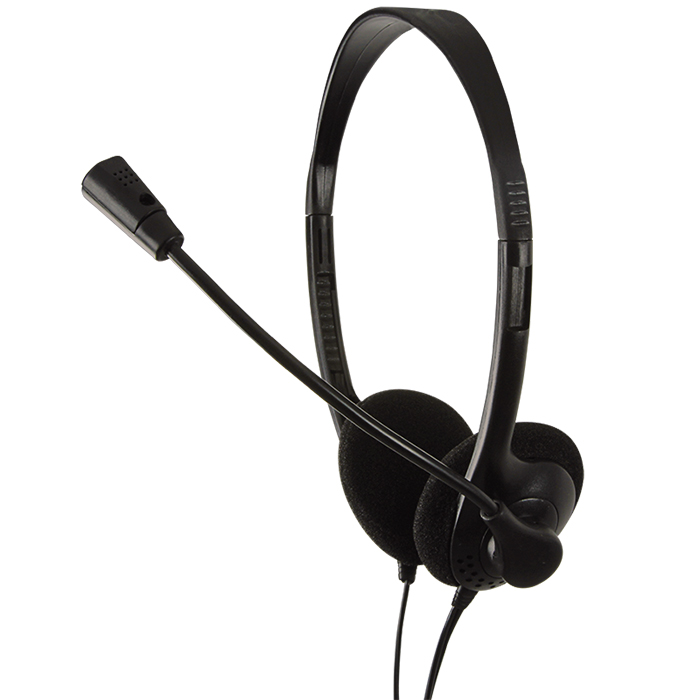 HS0002  Auricular Negro Con microfono Stereo (2*Jack 3.5") Logilink