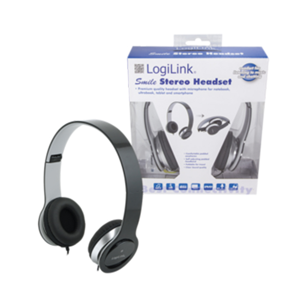 HS0028  Auricular Stereo Alta Calidad Negro Logilink