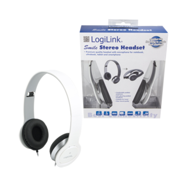 HS0029  Auricular Stereo Alta Calidad Blanco Logilink