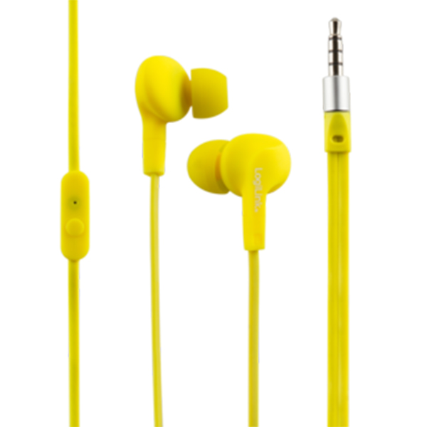 HS0043  IntraAuricular con microfono Amarillo, Water resistant