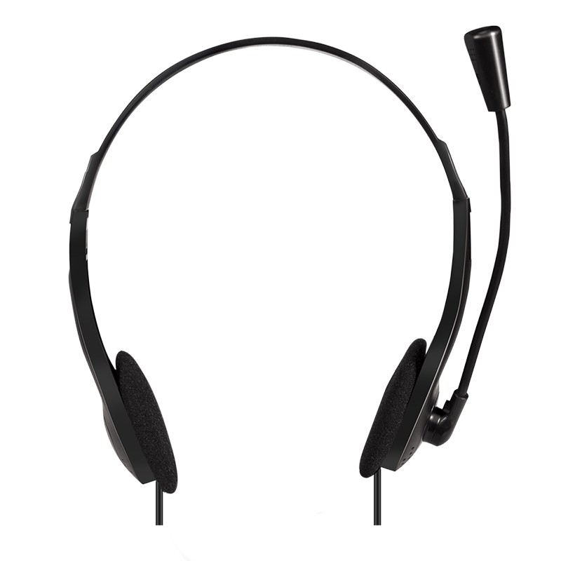 HS0055  Auricular Stereo Con Microfono Negro Logilink