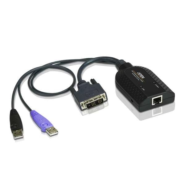 KA7166  Adaptador KVM DVI USB compatible Smart Card con Virtual Media