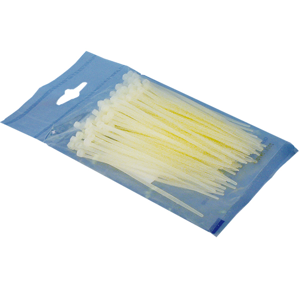 KAB0001  Bridas Nylon 100x2,5mm Bolsa de  100 unidades Blanca