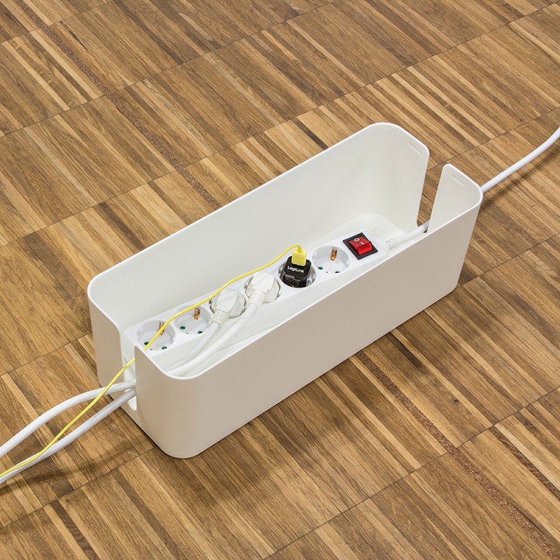 KAB0078  Caja de Gestion de Cables o Regletas  Kit de 3  Blanca Logilink