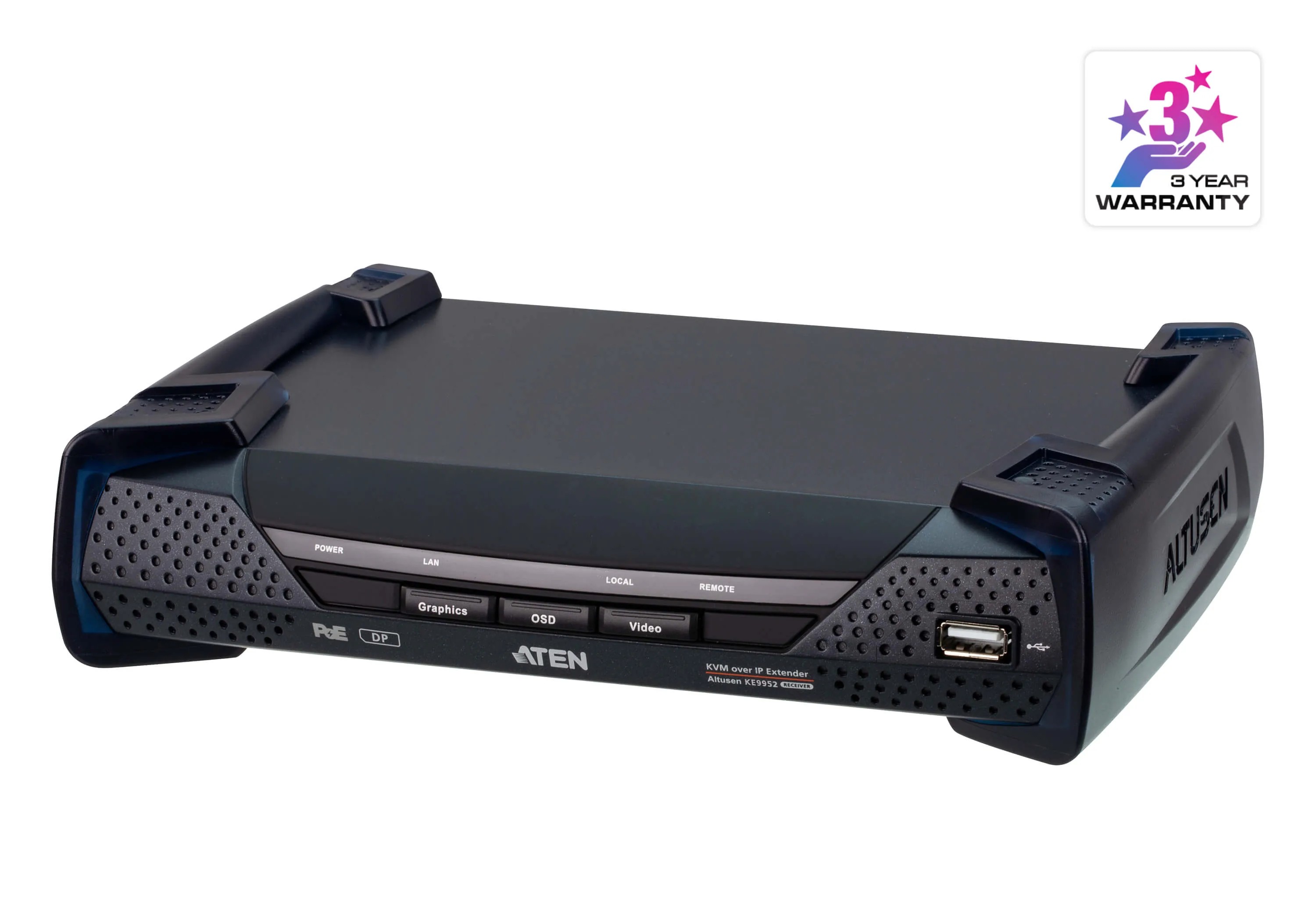 KE9952R-AX  KE9952R RECEPTOR KVM POR IP DISPLAYPORT 4K SINGLE DISPLAY CON PoE