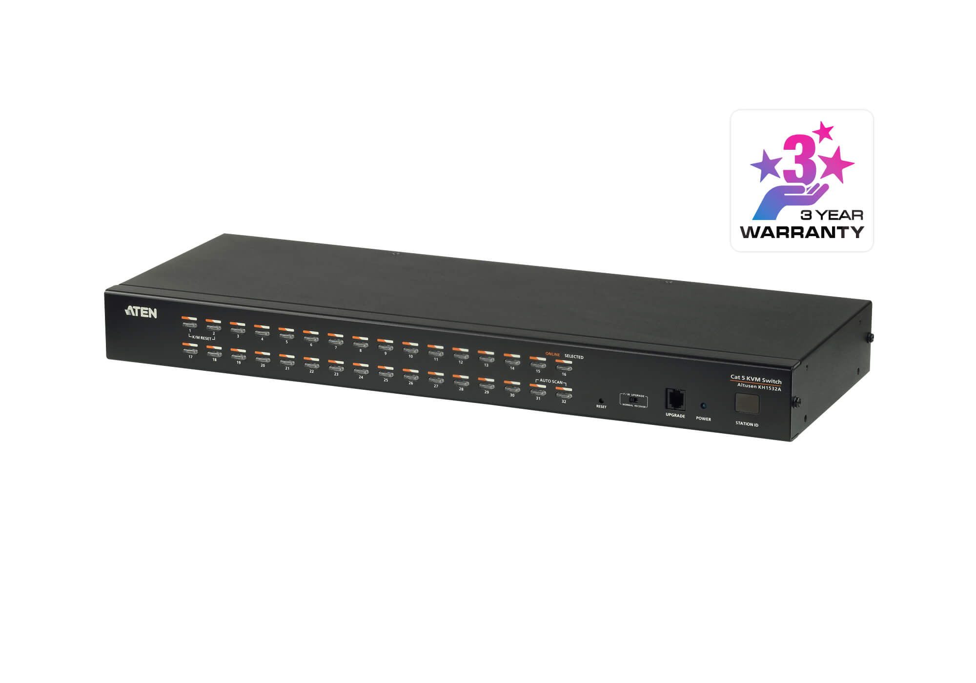 KH1532A  Switch KVM Cat 5 multi-interfaz de 32 puertos ATEN-KH1532A