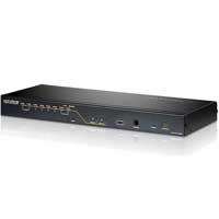 KH2508A  Switch KVM Cat 5 multi-interfaz de 8 puertos con 2 consolas