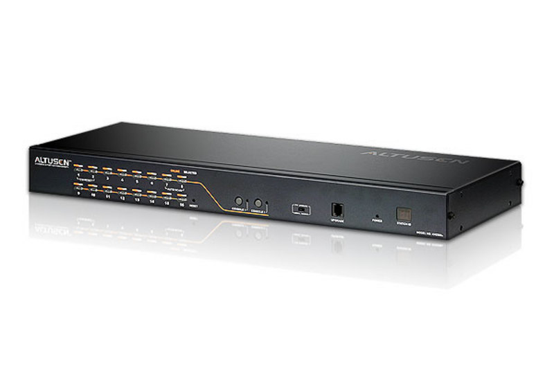 KH2516A  Switch KVM Cat 5 multi-interfaz de 16 puertos con 2 consolas ATEN-KH2516A