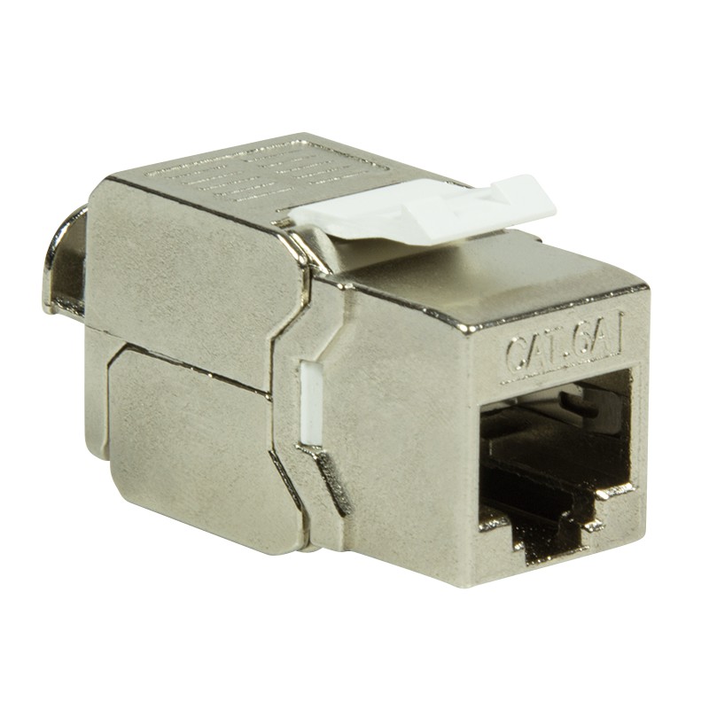 KJ58C08  Conector Hembra KeyStone Cat 8.1 Apantallado  Metal Sin Herramientas verificado GHMT 16.5mm Logilink