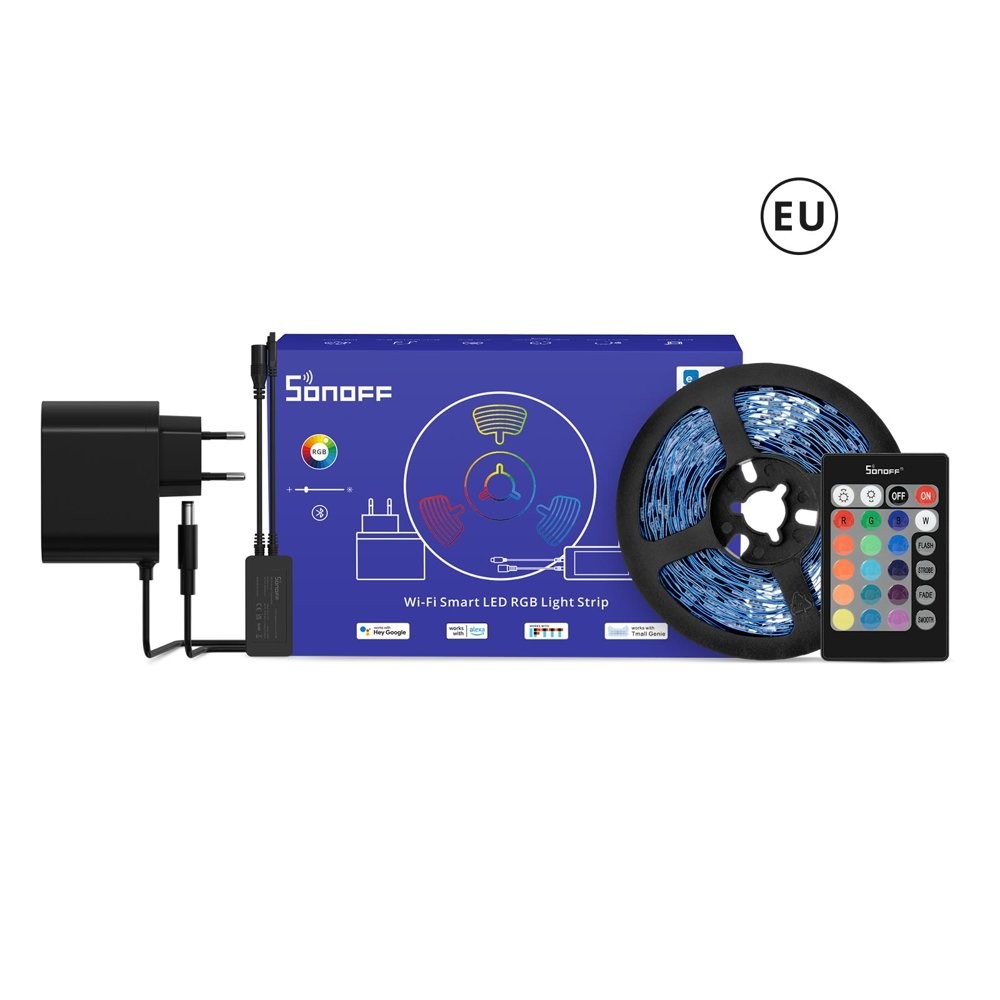 L2 LITE-5M  Sonoff L2 Lite, kit inteligente de tira LED RGB 5 m, 300 lm, control remoto, Bluetooth y fuente de alimentaci&oacute;n. **Ultimas Unida