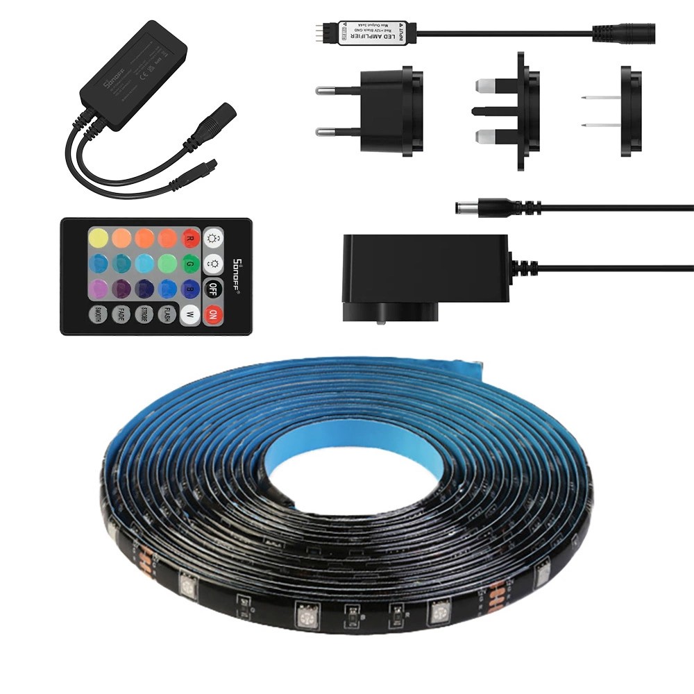 L2-2M  Sonoff L2-2M kit tira LED inteligente impermeable 2m RGB control remoto fuente de alimentación Wi-Fi