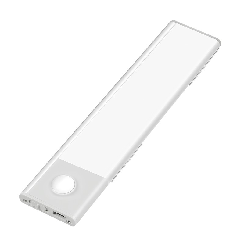 LED021  Lámpara LED para armario, 20 cm, 80 lm, 600 mAh, con detector de movimiento, color blanco
