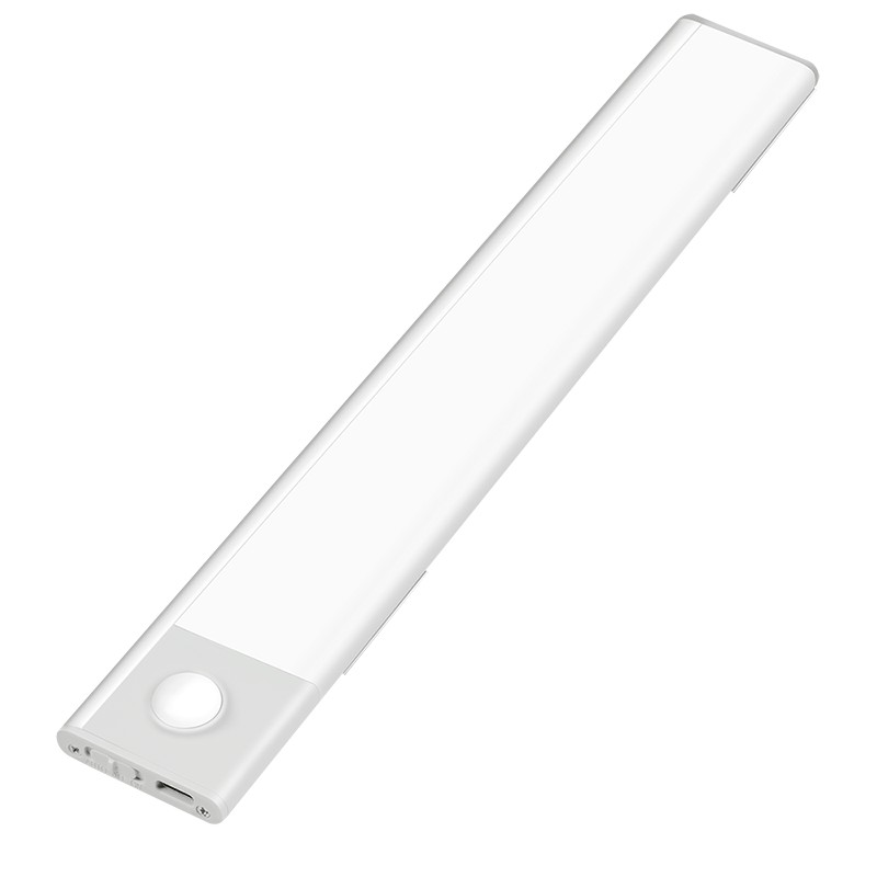 LED022  Lámpara LED para armario, 30 cm, 100 lm, 1100 mAh, con detector de movimiento, color blanco