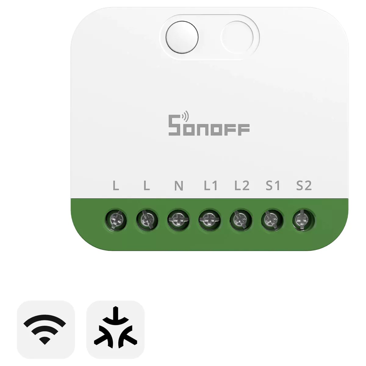 MINI-2GS  Sonoff MINI-2GS - Interruptor Wi-Fi inteligente con Matter - 2 canales