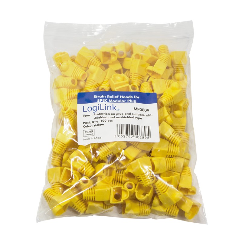 MP0009  Capuchón RJ45 Amarillo Ø5,8mm  LOGILINK    (PRECIO 100 UNIDADES )