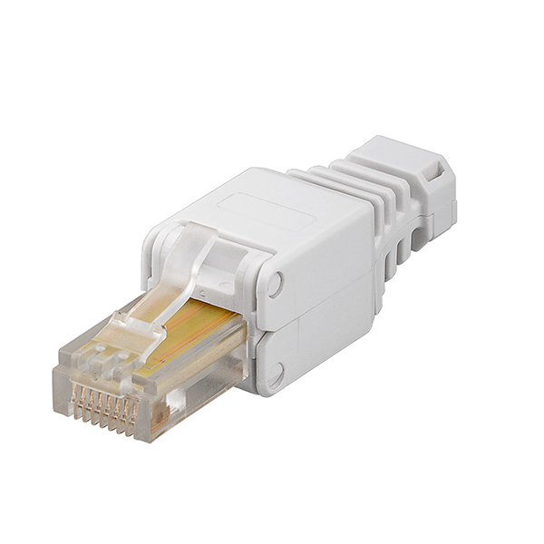 MP0025  Conector modular Cat 6 RJ45 Macho UTP No Apantallado Conexion Sin Herramienta Blanco Logilink