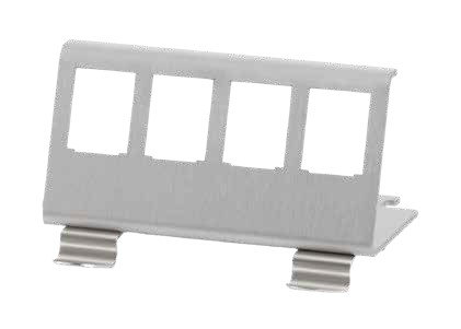 MP0074  Unidad de sujeccion en carril DIN para 4xKeystone Logilink