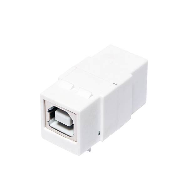 NK0016  Adaptador Keystone USB2.0-B Hembra > USB2.0-B Hembra Blanco
