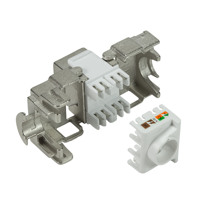 NK4001  Conector Hembra KeyStone Metal   Cat6A Sin Herramientas 17,4