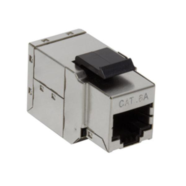 NK4010  Adaptador KeyStone RJ45 Hembra - RJ45 Hembra Cat 6A Apantallado 17mm apto para el montaje en paneles