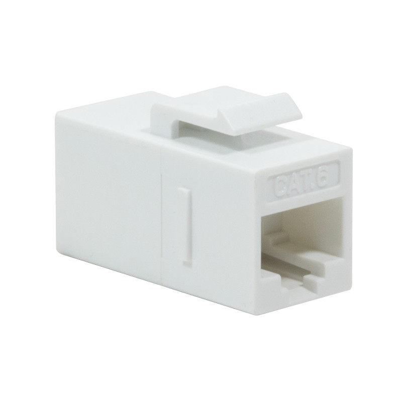 NK4012W  Adaptador KeyStone RJ45 Hembra - RJ45 Hembra Cat 6 No apantallado 14,5mm Blanco apto para el montaje en paneles