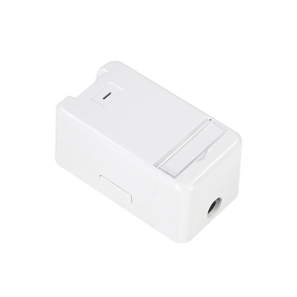 NK4022  Caja de superficie para 1 módulo keystone, con tapa antipolvo, blanca