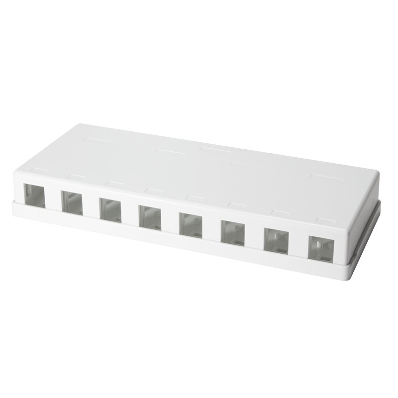 NK4035  Caja de superficie para  8 módulo keystone, blanca