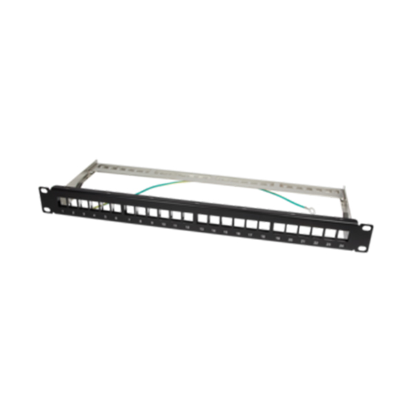 NK4042  Panel 19" 24 puertos modular 1U negro  Logilink