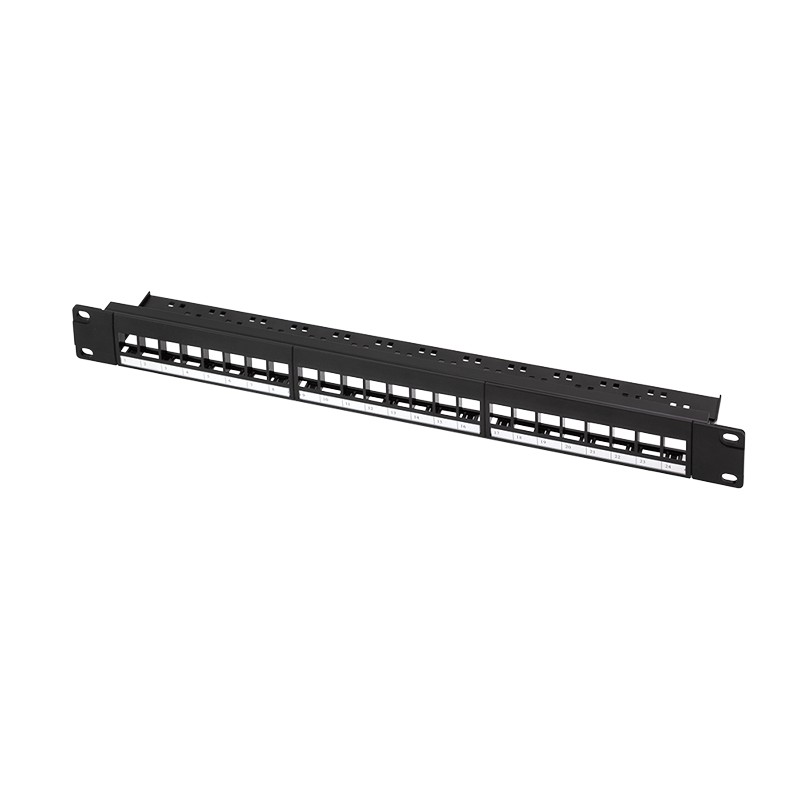 NK4065  Panel 19" 24 puertos modular 1U negro  Logilink