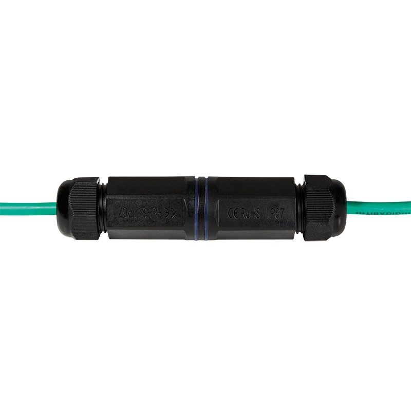 NP0080  Adaptador Cat.6 2xRJ45 Hembra-Hembra STP Industrial IP67 Logilink
