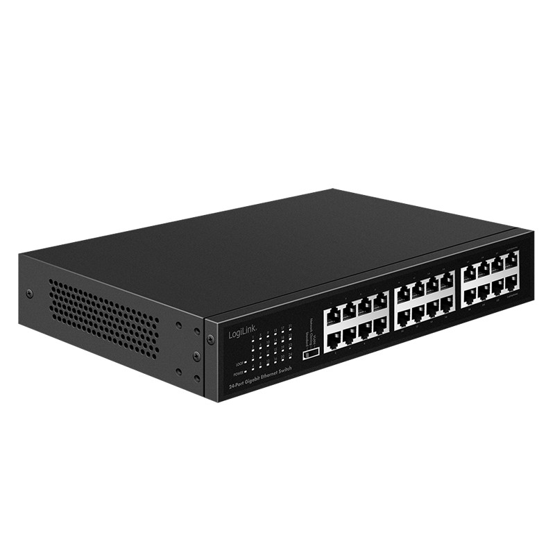 NS1324  Switch 24 puertos Gigabit  Sobremesa y rack 19" logilink
