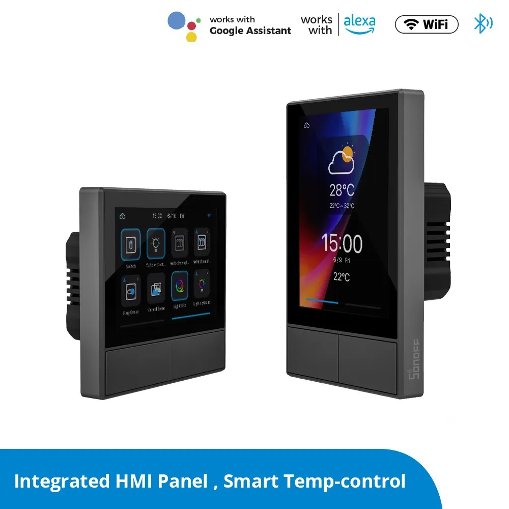 NSPANEL-EU  SONOFF Wifi  Interruptor Mural Control HMI inteligente