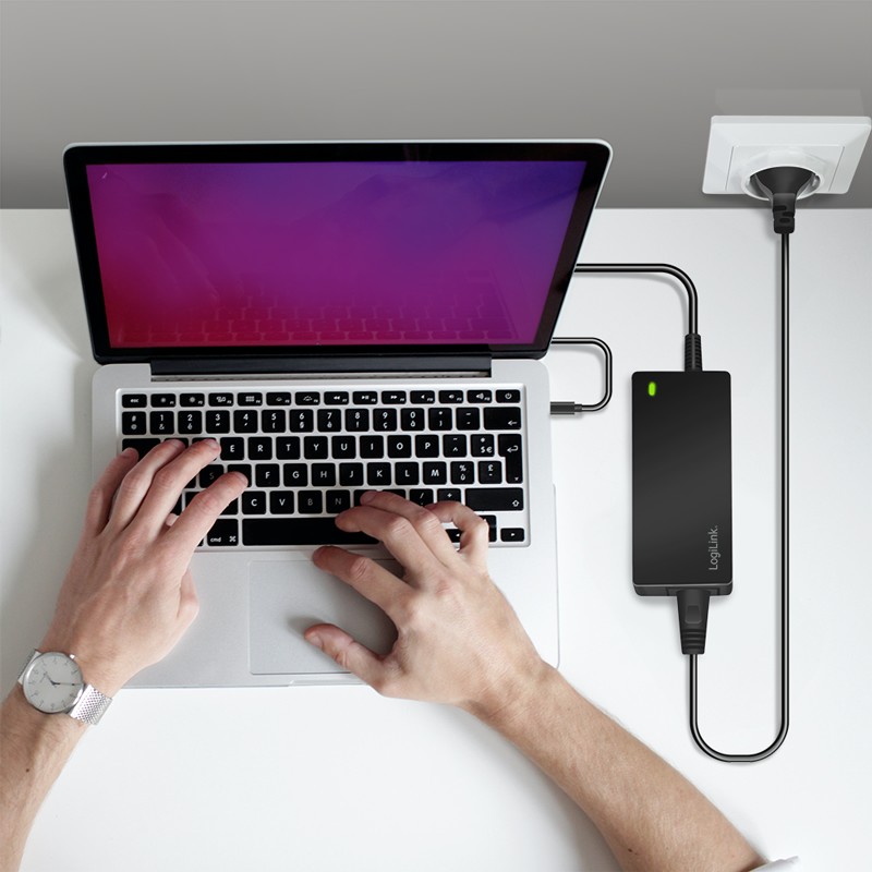 PA0312  Cargador Portatil   65W 1 puerto, 1x USB-C PD Cable 1,2 metros Logilink