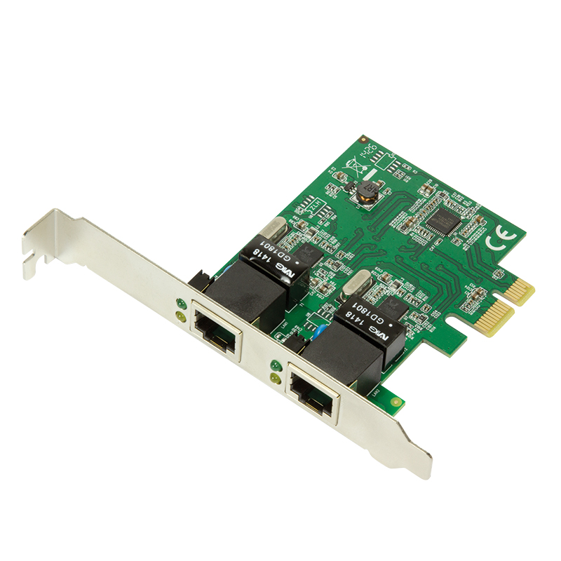 PC0075  Tarjeta PCI Express 2 port Giga Lan   (Incl. Low Profile)