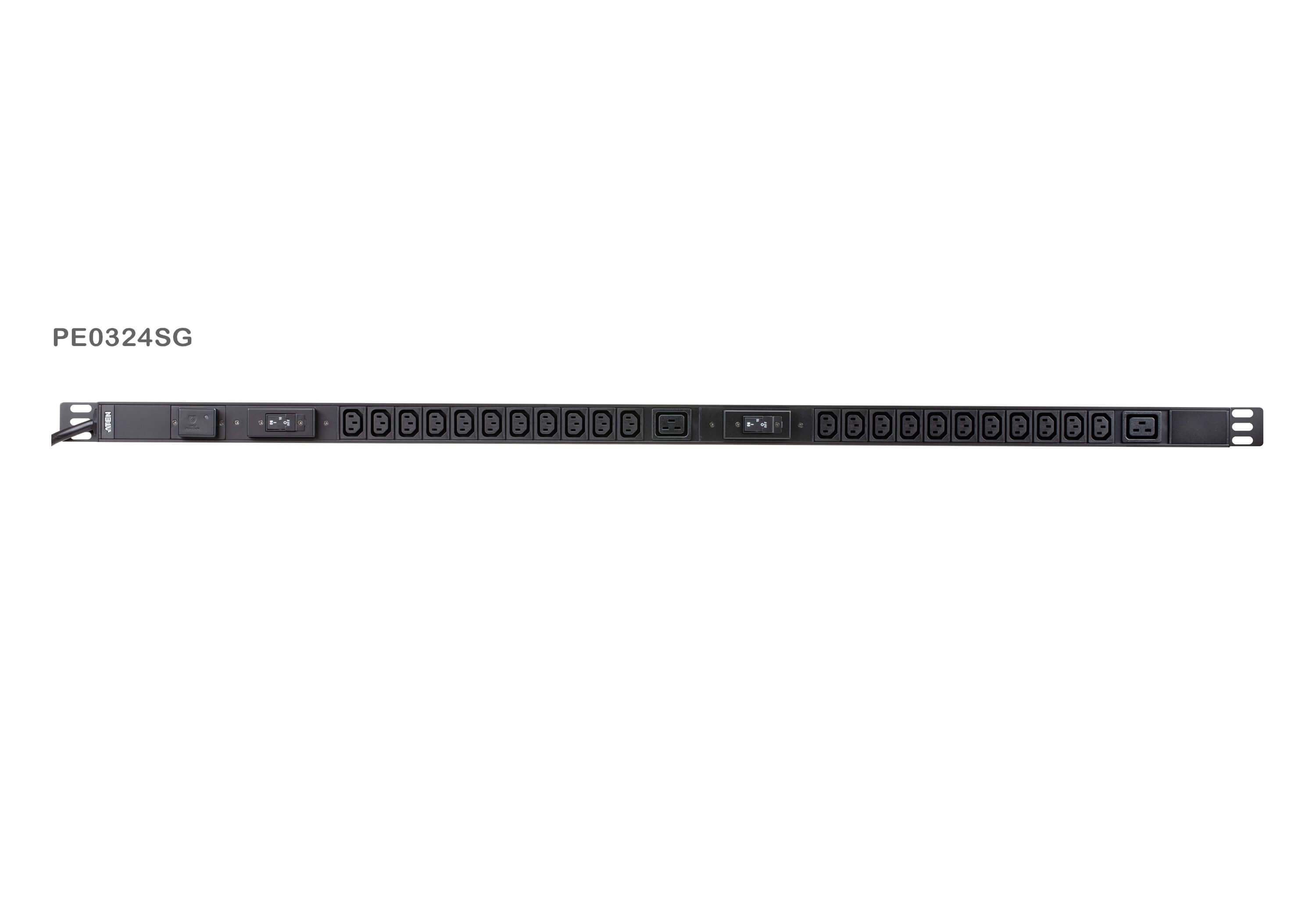 PE0324S  Regleta Aluminio Rack 19" 22xC-13+2C19,  Entrada IEC 60309 32 A 3 m (3 × 4mm2) 32A 0U ATEN
