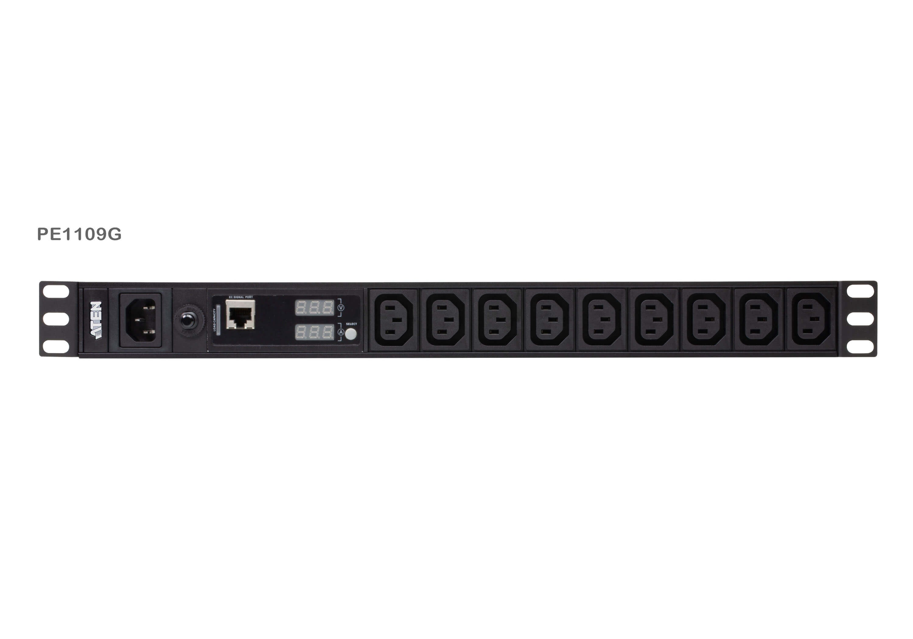 PE1109G-AT-G  PDU básica de 1U con medidor (10A) (9xC13)