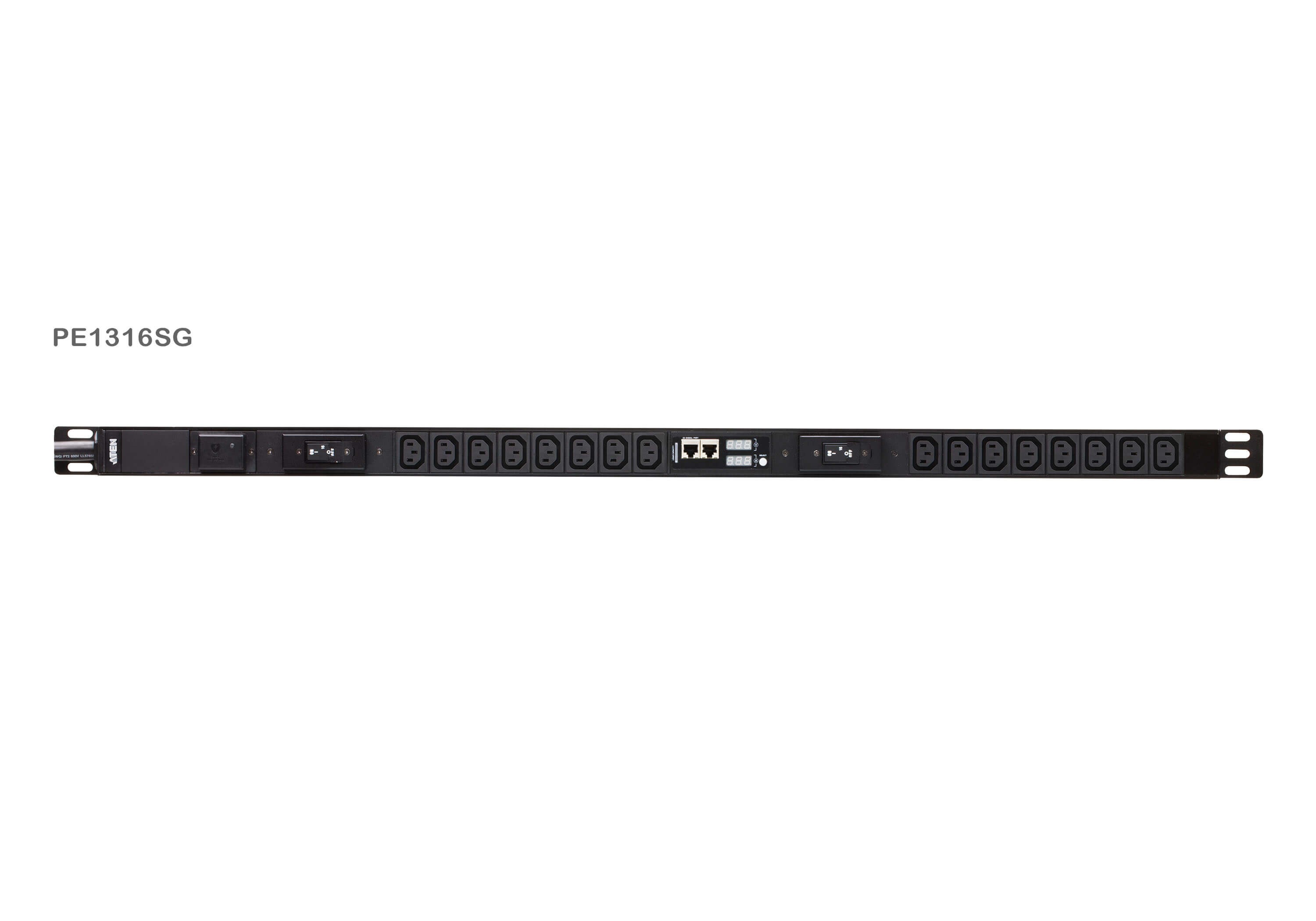 PE1316SG  PDU básica de 0U con protección contra sobretensiones (32A) (16x C13)