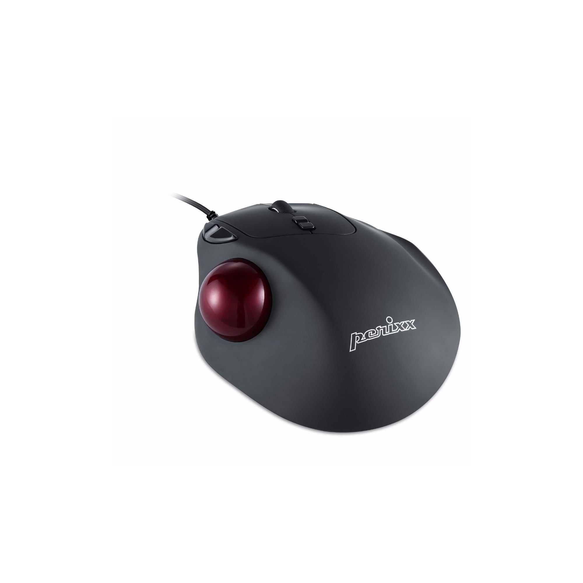 PERIMICE-517  Ratón trackball ergonómico, cable USB, negro Perixx