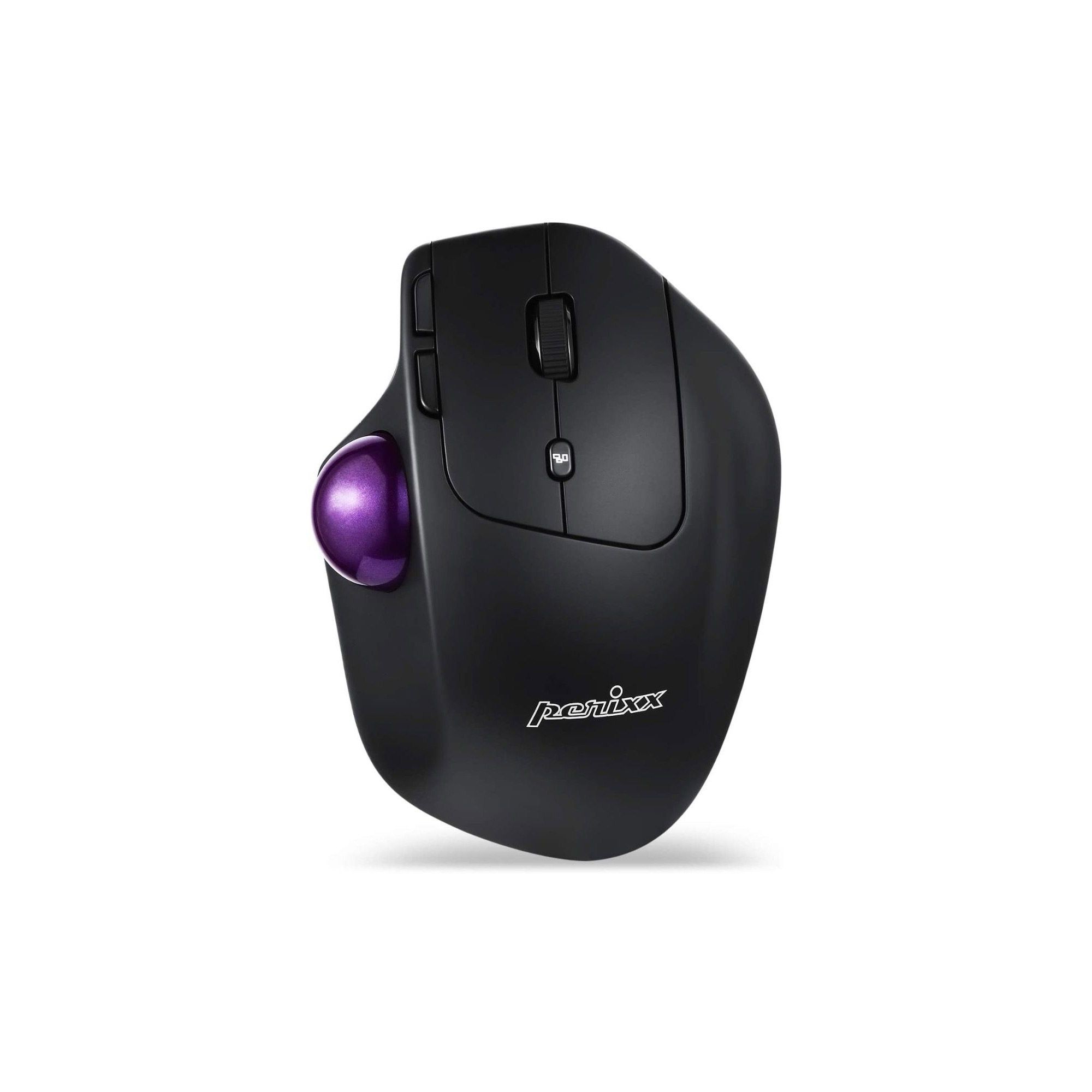 PERIMICE-720  Ratón trackball ergonómico inalámbrico de 2,4 GHz y Bluetooth Negro Perixx