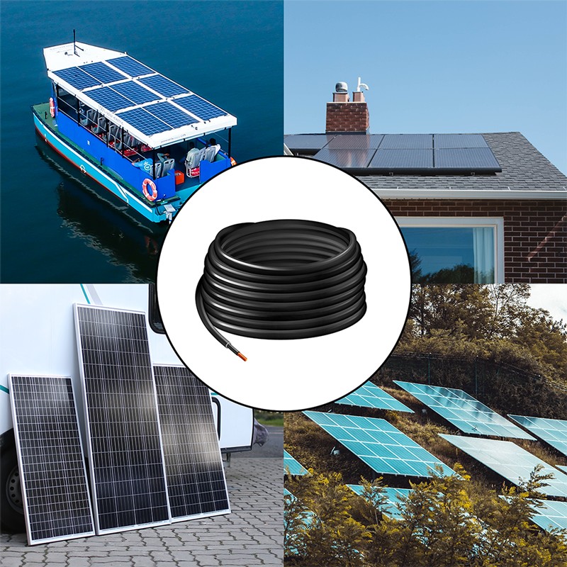 PHC0200  Cable de instalación solar, H1Z2Z2-K, 6 mm², CU, negro, 25 m Logilink