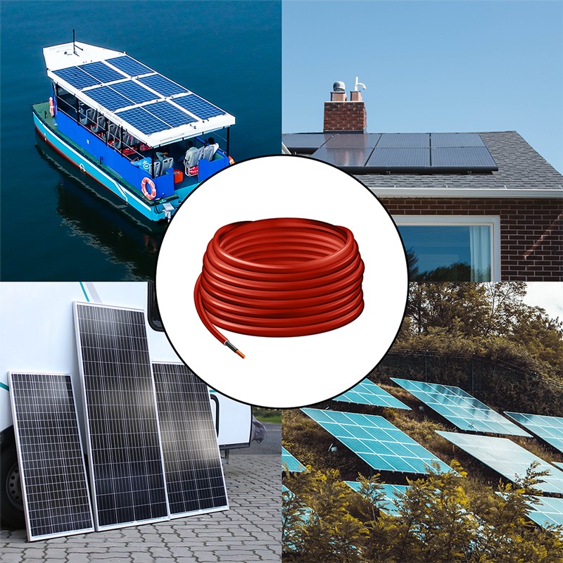 PHC0201  Cable de instalación solar, H1Z2Z2-K, 6 mm², CU, rojo, 25 m Logilink