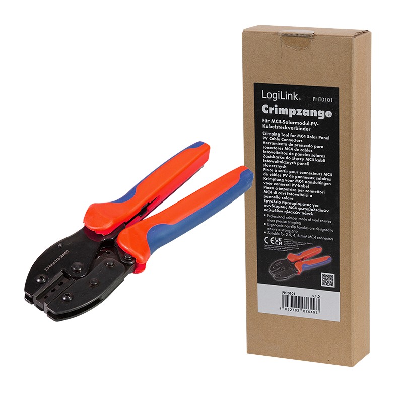 PHT0101  Crimpadora para conectores fotovoltaicos de cables de paneles solares Logilink