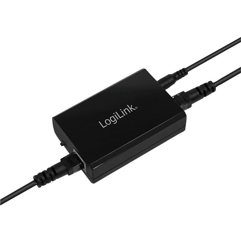 POE005  Divisor PoE+ Gigabit, 802.3at Output: 24 W 5V,9V,12V 2A Logilink