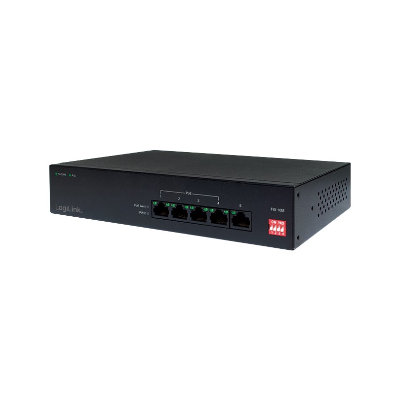 POE0098  Switch  5 Ports 10/100Mbit/s POE, 30W Logilink (SOBREMESA)