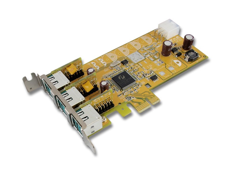 PUB0300XL  Powered USB PCI Express 3-port 12V Sunix