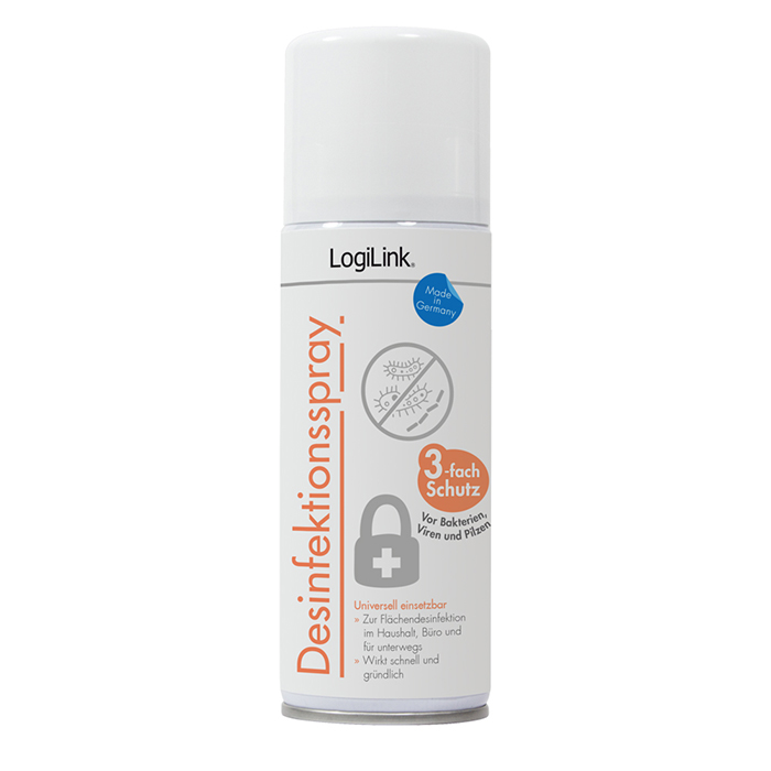 RP0018  Spray desinfectante de SUPERFICIES 200ml Logilink ** Ultimas unidades ****